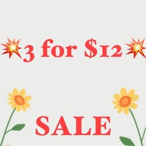 💥3/$12 SALE💥